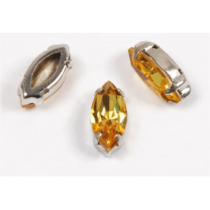 Лодочка Light Topaz в оправе (хрусталь) 